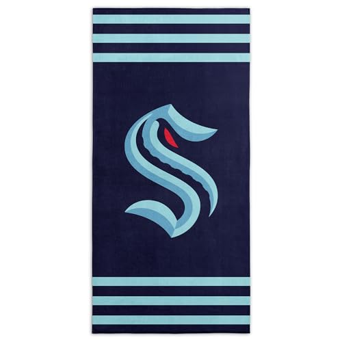 "Northwest NHL Seattle Kraken Beach Towel, 30"" x 60"", Stripes"