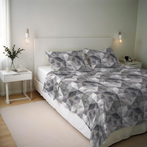Italian Bed Linen River Cotton Double Duvet Cover Set, Made in Italy – Duvet Cover Set – Duvet Cover 250 x 200 cm with Double Flap and 2 Pillow Cases (Double, Sepik Blue)