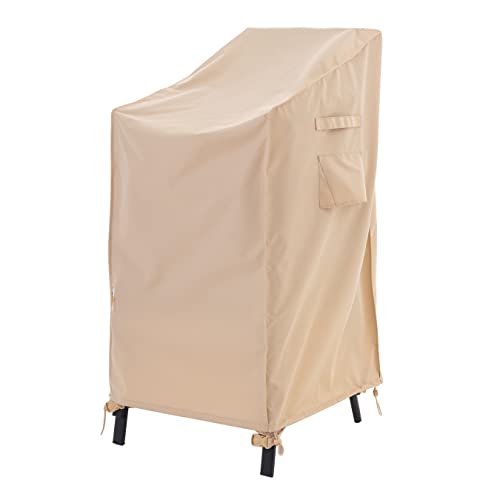 "F&J Outdoors Waterproof UV Resistant Heavy Duty High Back / 4 Stackable Chairs Cover, 27"" Wx34 Dx41 H"