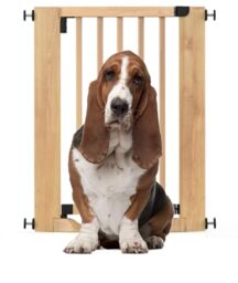 Bettacare Wooden Dog Gate, Natural, 63cm - 71cm, Pressure Fit