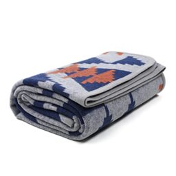 ACUSHLA Merino Wool Blanket Soft Warm Thick Bed Couch Outdoor Camping Travel Car Throw All Weather Aztec Style Grey 63 x 51 Inch