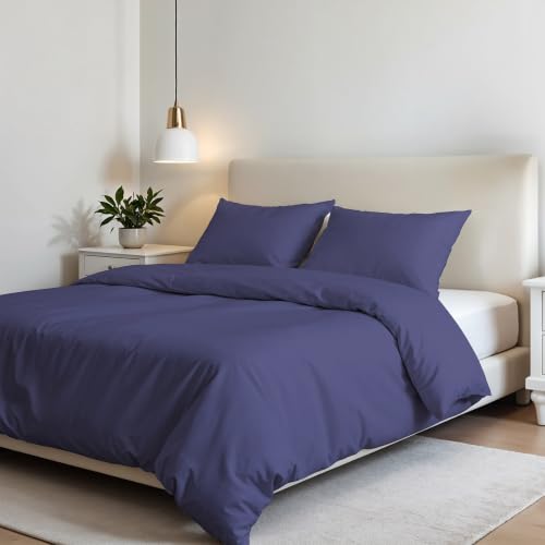 Italian Bed Linen Elegant cp-el-violetta-2pst Duvet Cover Set, Microfibre, Violetta, Double, 200 x 250 cm x 1, 3 units