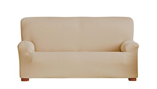 Eysa Ulises Elastic 2 Seat Sofa Cover, Beige
