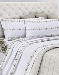 GEMITEX Cotton Bed Set, 100% Breathable Cotton Free of Harmful Substances, Certified Quality Standard 100 by OEKO-TEX Confidence in Textile, Double Bed, G20/Taupe, Designed in Italy