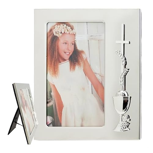 DRW First Communion Photo Frame Silver Photo 10x15cm 17x1x18cm