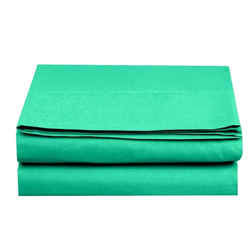 Elegant Comfort Premium Hotel Quality 1-Piece Flat Sheet, Luxury and Softest 1500 Premium Hotel Quality Microfiber Bedding Flat Sheet, Wrinkle-Free, Stain-Resistant, King, Paradise Teal