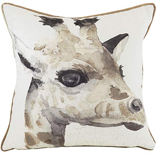 Evans Lichfield Safari Giraffe Cushion Cover, White, 43 x 43cm