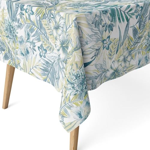 ECOMMERC3 - Stain Resistant Tablecloth for Rectangular Table Size 220 x 140 cm - Stain Resistant Extra Soft and Waterproof Tablecloth Blue