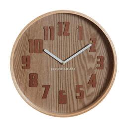 Premier Vitus Wall Clock, Brown Grain, Small