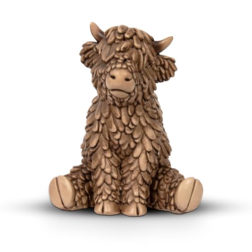 Lesser & Pavey Hughie Highland Cow 3 Decor Figurine - Decorative Accent, Elegant Display Piece, Beautiful Artistic , Ideal for Home and Office Decor, Wonderful Present