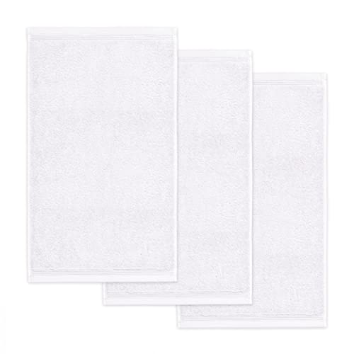 Möve 3er set Superwuschel guest towel 30 x 50 cm made of 100% cotton, snow