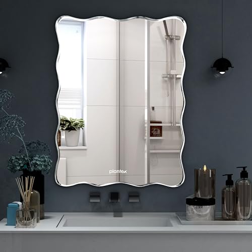 Plantex Mirror for Wall/Bathroom Mirror/Rectangle Shape Mirror for Wash Basin/Bedroom/Living Room - (18 x 24 inch)