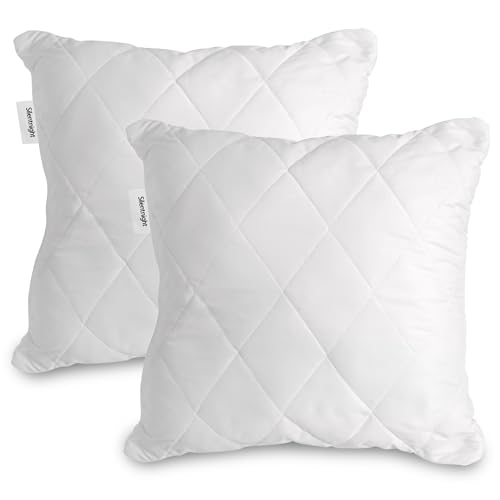 "Silentnight Quilted Cushion Inserts - Luxurious Cushions Pads with Quilted Cover, Bouncy Fibres, Hypoallergenic and Machine Washable - 45 x 45cm (18"" x 18"") - 2 Pack"