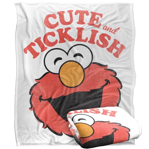 Sesame Street Tickle Me Elmo Cute And Ticklish Silky Touch Super Soft Throw Blanket 152 X 127 Cm