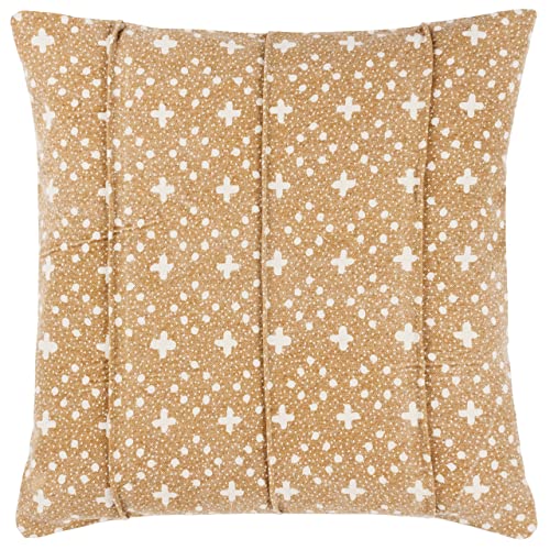 Yard furn Helm Cushion Cover Only - Textured Washed Cotton (Yolk - 50x50cm)