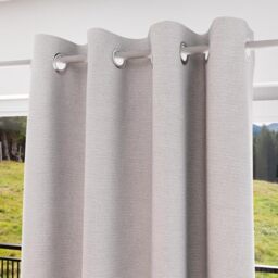 Soleil d'ocre Darkness Rideau Blackout, Polyester, White, 140 x 180 cm
