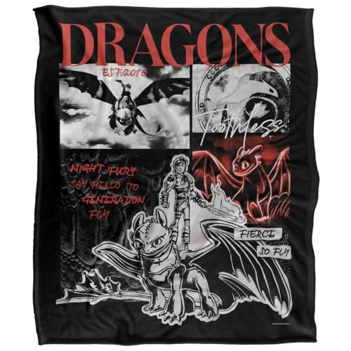 Toothless And Hiccup Scrapbook Silky Touch Super Soft Throw Blanket 152 X 127 Cm