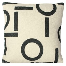 furn. Shearling Circa Polyester Filled Cushion, Black, 43 x 43cm