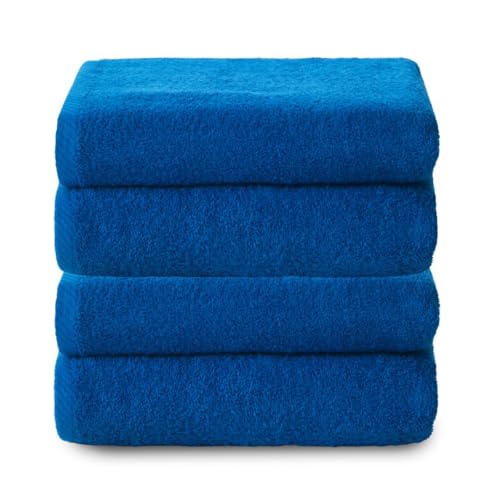 Top Towel Plus - Set of 4 Large 100% Cotton Shower Towels - Bath Sheets 70 x 140 cm Soft, Absorbent and Durable - Ideal Set for Modern Bathroom