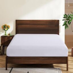 "100% Egyptian Cotton 600 Thread Count King Fitted Sheet 16"" Deep Pocket Ultra Soft Luxury Durable Breathable and Comfortable (1 Pack, King Size Fitted Sheet, White)"