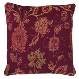 Paoletti Zurich Floral Jacquard Feather Rich Filled Cushion