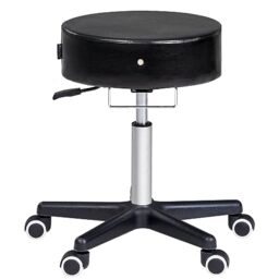 Master Massage Round Swivel Stool, Ergononic Adjustable Roll Hydraulic Dental, Barber, Ofiice Chair in Black
