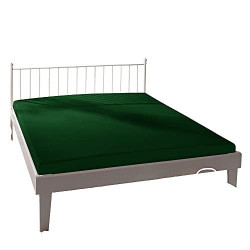 Bassetti 9314076 Plain 703 Verde Fitted Sheet Cotton/Elastane 180 cm x 200 cm / 200 cm x 220 cm