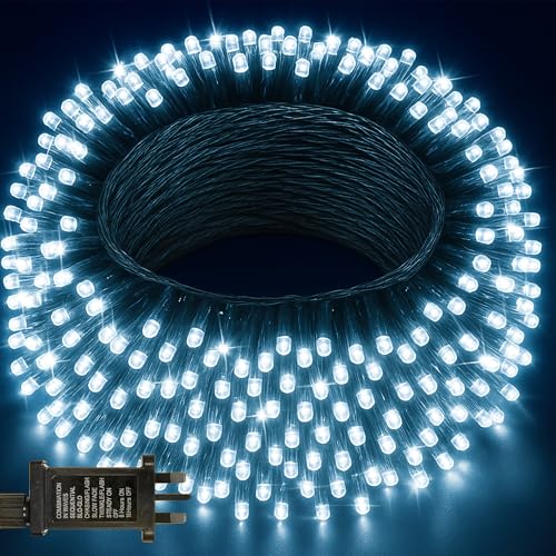 Festive Fix Christmas Tree Lights 20m 200 LED – Mains Powered Fairy String Lights for Indoor & Outdoor Use – Waterproof Decorative Lights for Home & Garden