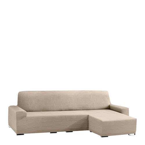 Eysa Aquiles Elastic Chaise Longue Short Arm Right, Polyester-Cotton, Ecru, 43 x 37 x 14 cm