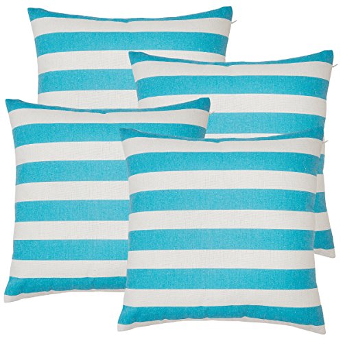Avanzza Set of 4 cushion covers/cushion covers 40 x 40 cm in turquoise for cushions, sofa cushions and decorative cushions from the Decor Chic line