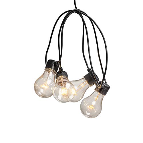 Konstsmide Outdoor Garden Lights/String Lights Mains Powered 9.15m Shatterproof 10 LED Bulbs Dimmer Connectable up to 40 Bulbs