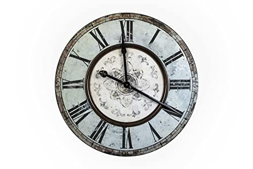 Creative Co-op Turn of The Century Style Round Wooden Wall Clock