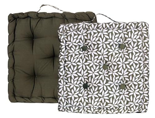 Atout Ciel Floor Cushion 40 x 40 cm with Handle, Khaki