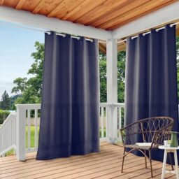 Exclusive Home Curtains Panel Pair, Polyester, Navy, 54x84