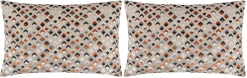 Paoletti Lexington Velvet Jacquard Cushion Cover, 40 x 60 cm (Pack of 2)