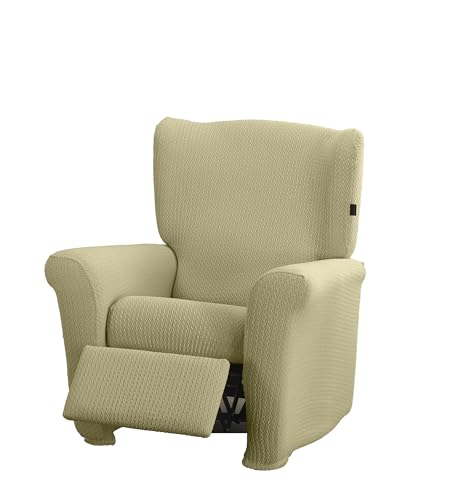 Estoralis Sumatra Bi-Elastic Chair Cover Very Elastic Fabric C-02 Cream for Relaxing Chairs from 70 to 90 cm Quality Protection Super Adjustable