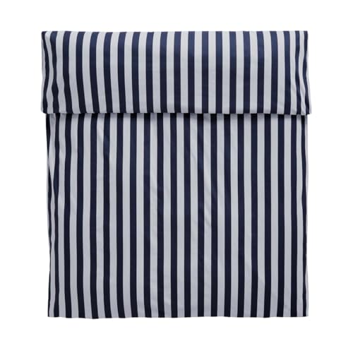 HAY Été 541853 Cotton Duvet Cover in Midnight Blue and Light Grey Size 135 x 200 cm