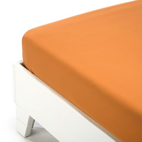 Caleffi Fitted Sheet, Orange, One Size