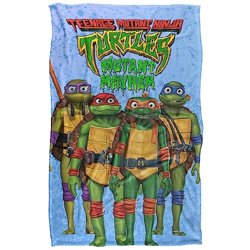 "Teenage Mutant Ninja Turtles: Mutant Mayhem Turtle Teens Super Soft Silky Feel Blanket - 36"" x 58"""