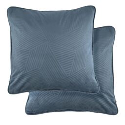 Emma Barclay Midnight - Soft Plush Velvet Cushion Cover with Geometric Design (Charcoal)