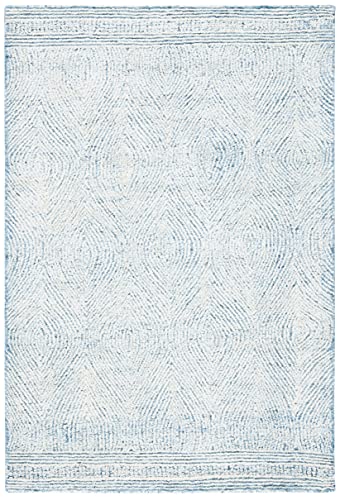 Safavieh Contemporary Rug for Living Room, Dining Room, Bedroom - Abstract Collection, Short Pile, in Black and Ivory, 69 X 122 cm