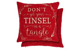 Emma Barclay Tinsle in a Tangle - Cushion Cover in Red - 17x17 (43x43cm)