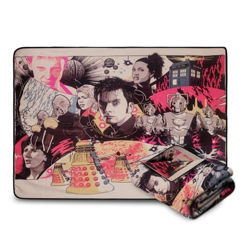 Bazillion Dreams Doctor Who David Tenant Fleece Softest Comfy Throw Blanket for Adults & Kids- Measures 60 x 50 Inches