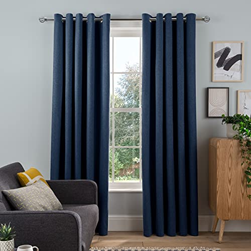 "Sleepdown Curtains, Navy, 2 x 66"" x 54"""