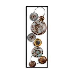 Hand-Painted Decorative Metal Wall Accessory, 32 x 90 x 4 cm, 100% Metal, Unique Colour Variations, Perfect for Home Decor & Art Lovers