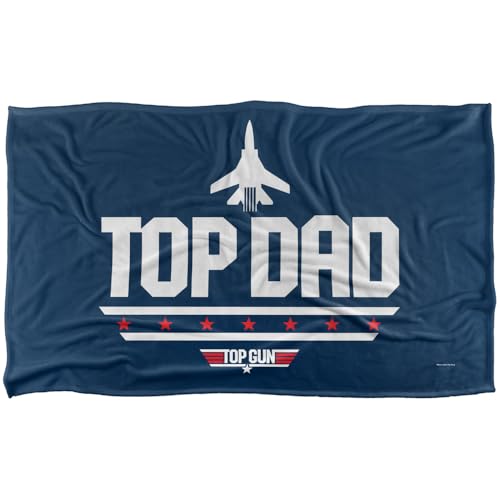 LOGOVISION Top Gun Top Dad Silky Touch Super Soft Throw Blanket 91 x 147 Cm