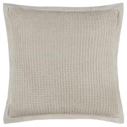 Yard Furn Canopy Waffle Weave Cushion – Polyester Filled Cotton Waffle Oxford Border (Stone – 65x65cm)