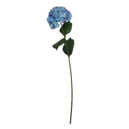 Premier Housewares Hydrangea Stem Blue Flower - 74cm / Double-Sided Succulent Plants/Real Touch Large Faux Hydrangeas Artifical Succulent Plants / W18 x D18 x H74cm