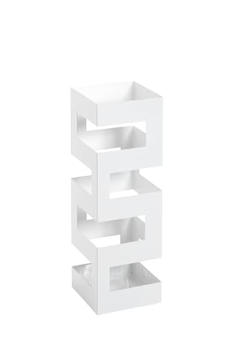 HAKU Umbrella Stand White, Metal - Dim.: W 16 cm X H 48 cm X D 16 cm, Style: Modern