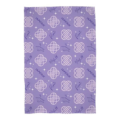 K Pop Demon Hunters Officially Licenced Fleece Blanket - Super Soft Warm Fleece - Purple Golden Design - Perfect For Home, Sleepovers & Camping - 100 x 150 cm